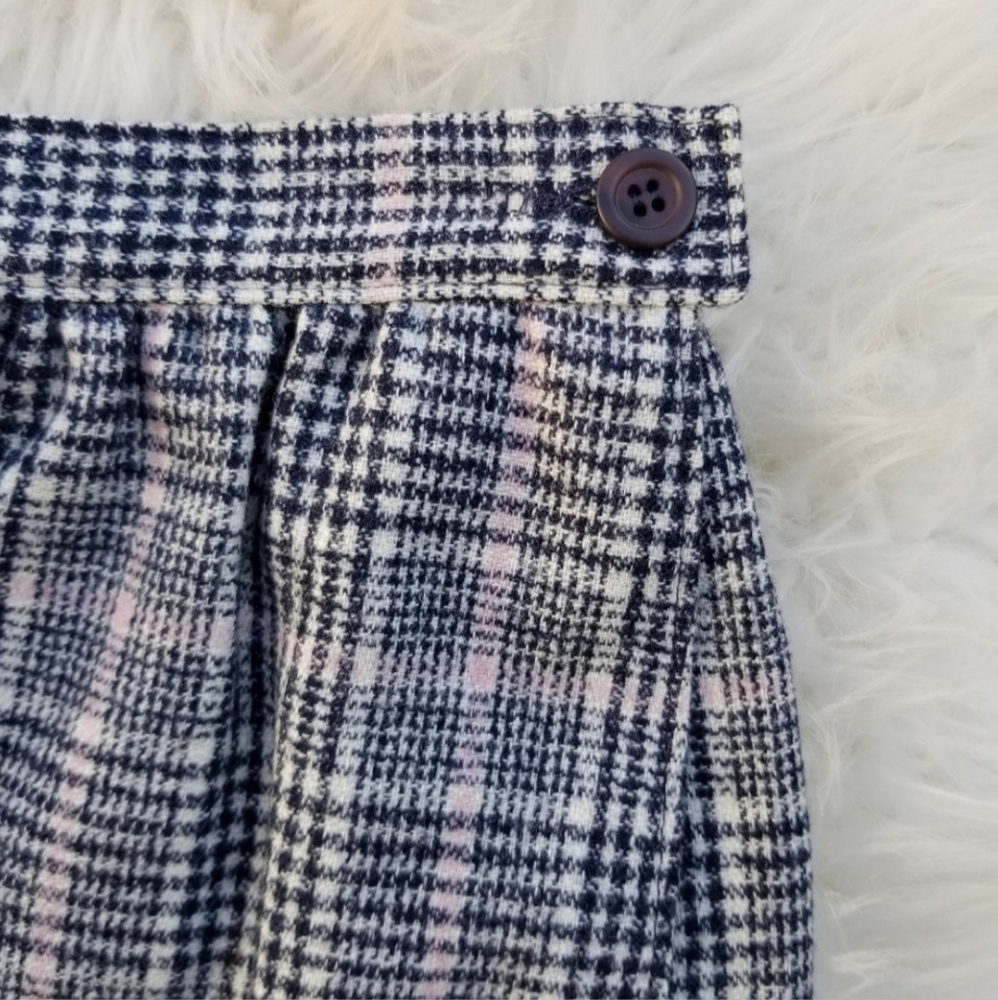 Pendleton Virgin Wool Houndstooth Plaid High Waist Skirt Size 10 - Picture 5 of 6